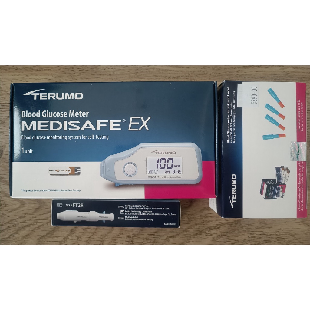 Terumo เครื่องตรวจน้ำตาล เครื่องวัดน้ำตาล รุ่น Medisafe EX พร้อมปากกาและชุดตรวจ 30 ชุด (รับประกันศูน