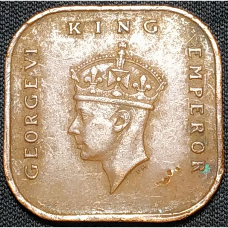 มาลายู (Malaya : มาเลเซียยุคอาณานิคมของอังกฤษ), ปี 1945, 1 Cent, King George VI