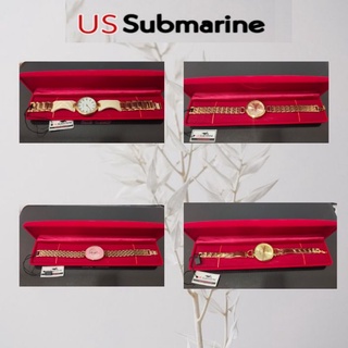 US Submarine นาฬิกาผู้หญิง สายสเตนเลส แถมกล่องกำมะหยี่สีแดง