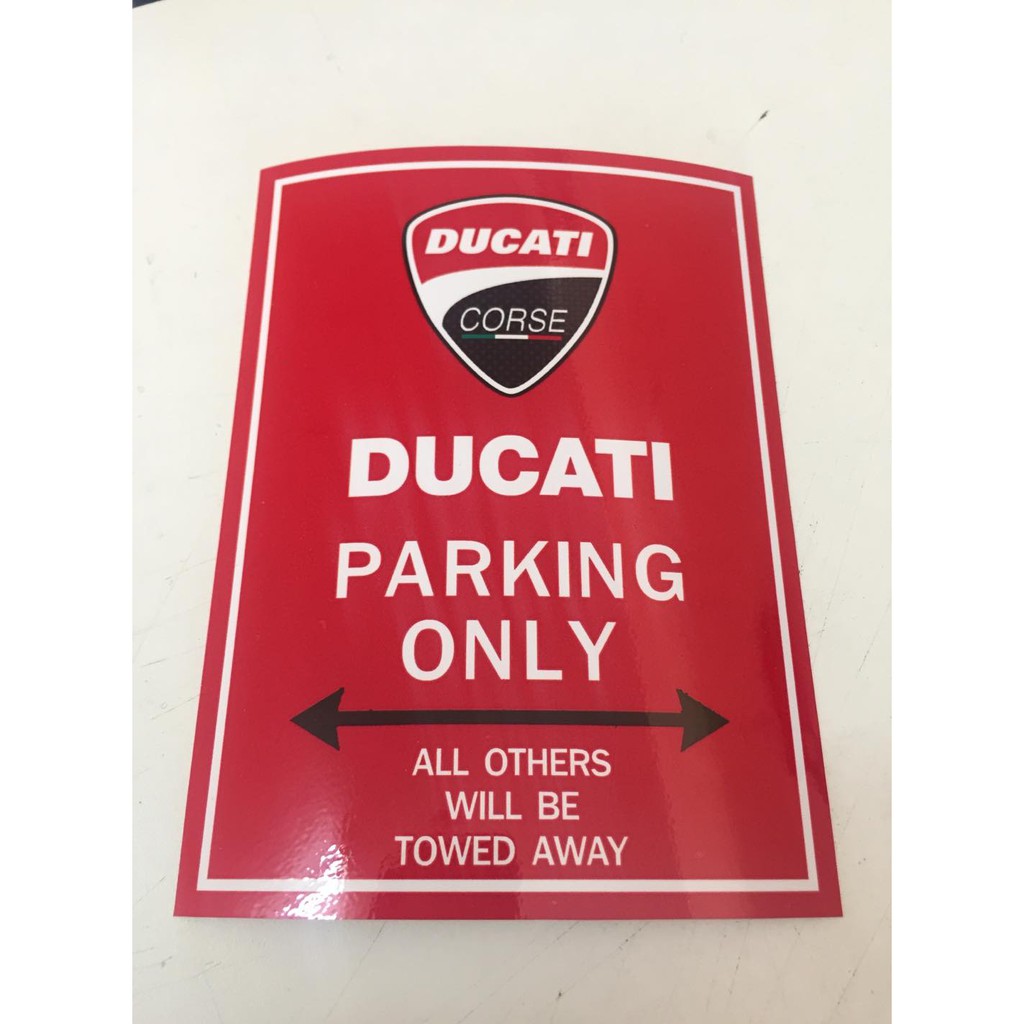 สติ๊กเกอร์ DUCATI parking only