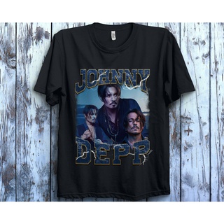 เสื้อยืดโอเวอร์ไซส์ใหม่ เสื้อยืด ลายโจรสลัด Johnny Depp DIY สําหรับผู้ใหญ่S-3XL