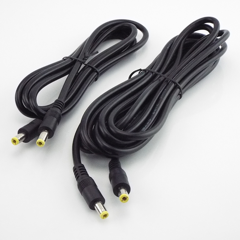 0.5 / 1.5 / 3M DC 12V 10A พาวเวอร์ซัพพลาย Splitter Male To Male เชื่อมต่อ 5.5 มม. X 2.5 มม. ปลั๊กอะแดปเตอร์ปลั๊กสายเคเบิ้ล