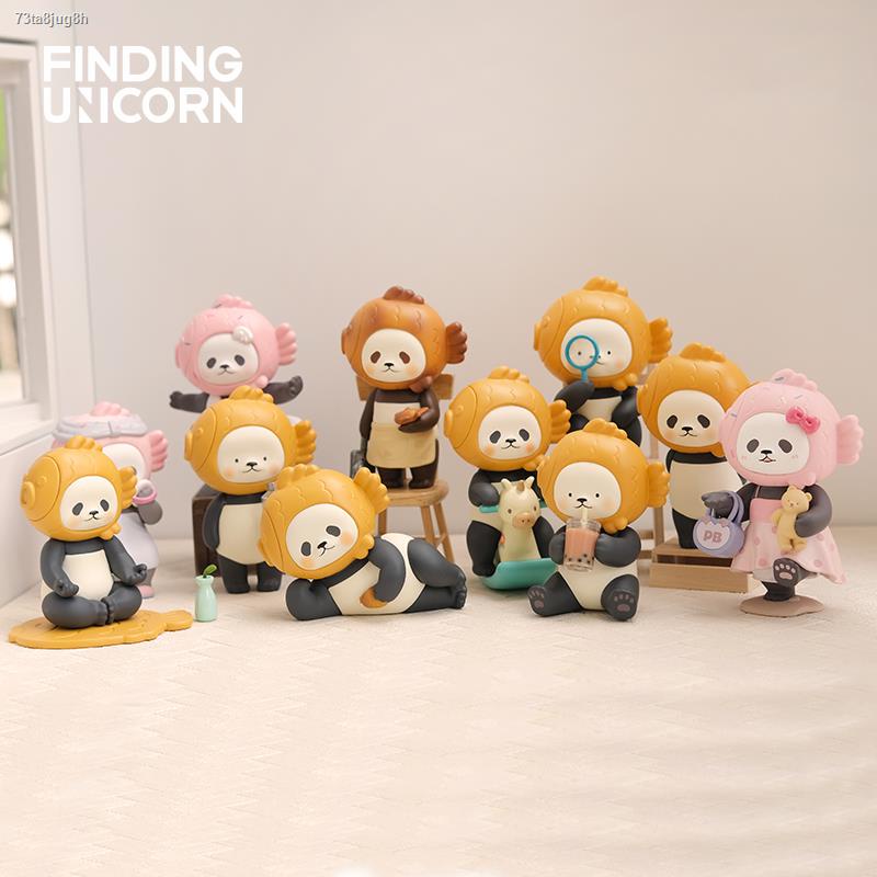 (สปอตสินค้า) [ยูนิคอร์น] C spot ห้างสรรพสินค้าหมีขาว PlanetBear MiNi ปลากะพงย่าง Panda Blind Box Tide Play Figure