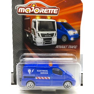 Majorette Renault Traffic - Electrical service - Blue Color /Wheels 5U /scale 1/64 (3 inches) Long Package