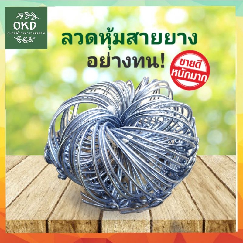 ลวดวง รองถ้วยยางพารา ลวดหุ้มสายยางใส ทนมากกว่า มัดละ 50 วง