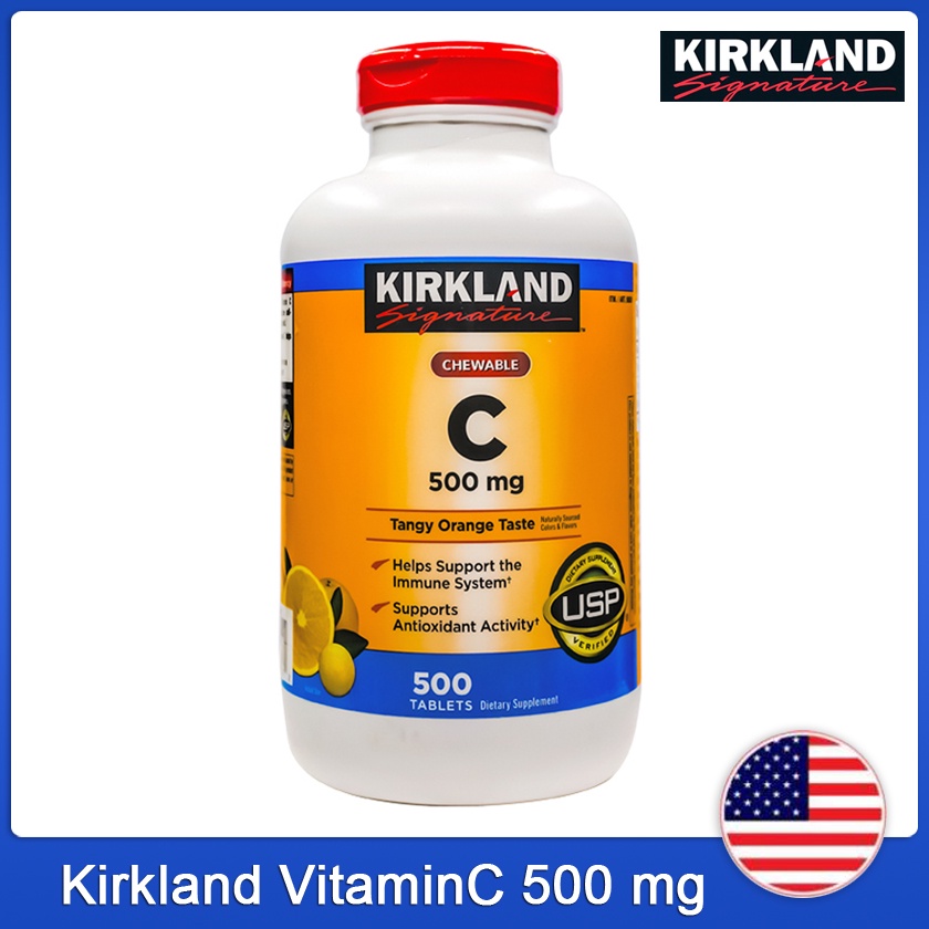(Exp.08/2025)Kirkland vc 500mg Kirkland Signature Vitamin C 500 mg เคิร์กแลนด์ วิตามินซี