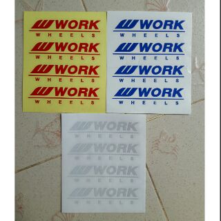 สติ๊กเกอร์ติดล้อแม็ค WORK