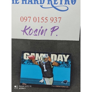 การ์ด Topps NFL Cam Newton QB ทีม  ปี 2011 ปี rookie , Game day no. gd-cn subset