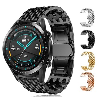 หรูหรา สาย Huawei watch GT 3 , สาย Huawei watch GT 3 pro , Huawei Watch GT 2 / GT 2e /GT สาย / สายนาฬิกา Huawei GT2 pro / GT 2 สายนาฬิกาหรูหรา สำหรับ Honor magic watch 2 Stainless Steel Strap Huawei GT 2 / Amazfit GTR 2 / GTR 2e band