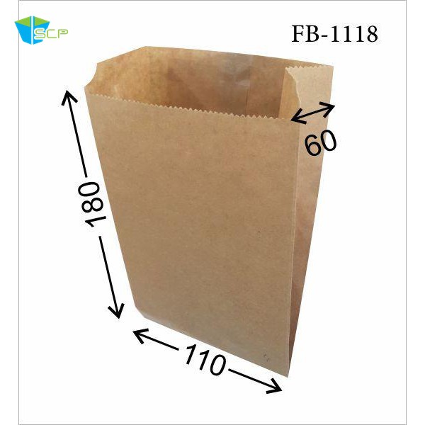 SCP Packing ซองกระดาษ ถุงขนม #FB-1118 (จำนวน 600ใบ)