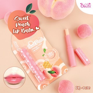 Ob-1430 Obuse  Sweet Peach Change Color Lip Balm ลิปมันเปลี่ยนสีลูกพีช