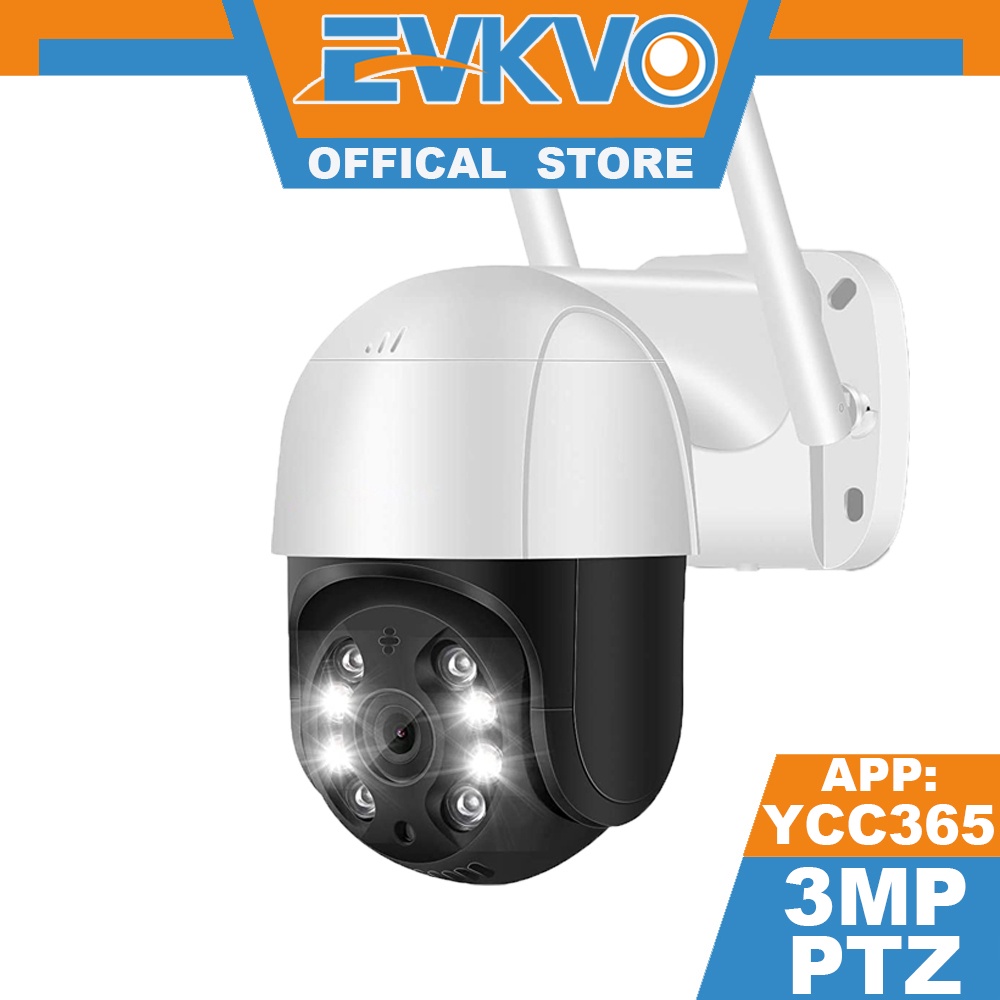EVKVO - YCC365 PLUS 3MP PTZ CCTV IP Camera Auto tracking Wireless WIFI Outdoor CCTV Security Camera 9h1g