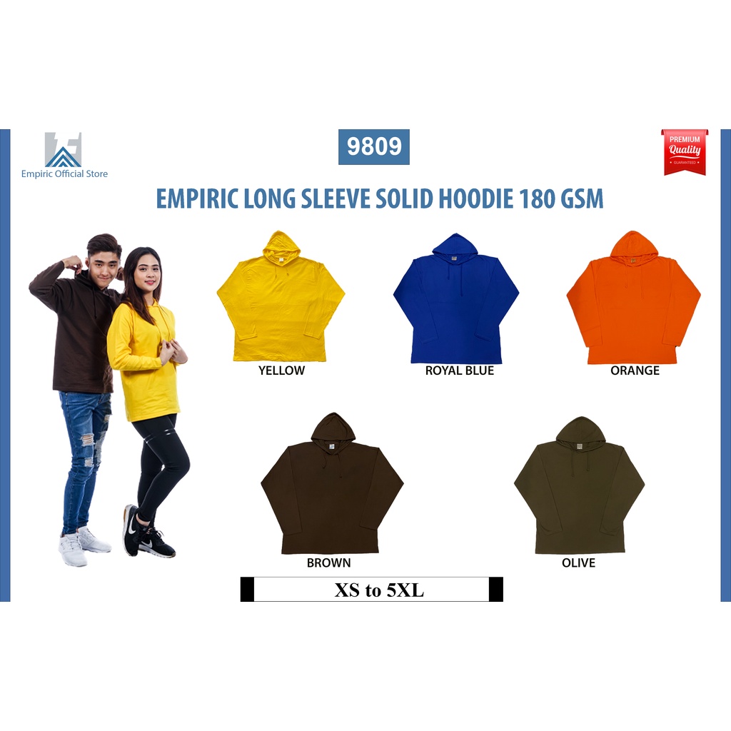Empiric Unisex Solid Hoodie XS-5XL (180gsm)