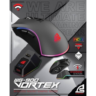 เมาส์เกมมิ่งไร้สาย SIGNO E-Sport VORTEX Wireless Macro Gaming Mouse รุ่น WG-900 / WG-902 มีแบตในตัว ประกันศูนย์ 2 ปี