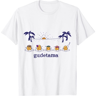 เสื้อยืดผ้าฝ้ายพรีเมี่ยม เสื้อยืด Gudetama Hula