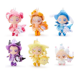 SANRIO x Ojamajo Doremi Mascot Holder แม่มดน้อยโดเรมี แม่มดจอมยุ่ง โดเรมี ตุ๊กตาผ้า ฮาสึกิ ไอโกะ ออมปุ อมปุ โมโมโกะ