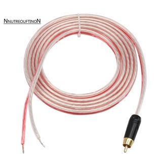 Replacement Repair Speaker Bare Wire Cable 5Ft with RCA Plug to Stripped Ends