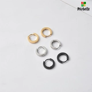 ต่างหูห่วง จิวหูสแตนเลส 316L สำหรับผิวแพ้ง่าย เครื่องประดับแฟชั่น Stainless steel earrings [รหัส HB]