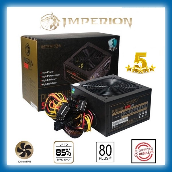 IMPERION PUREPLUS 550W 80 PLUS FIX CABLE หน่วยจ่ายไฟ