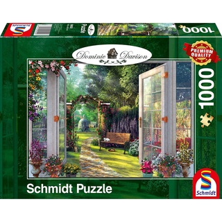 จิ๊กซอว์ Schmidt - View of the Enchanted Garden  1000 piece  (ของแท้  มีสินค้าพร้อมส่ง)