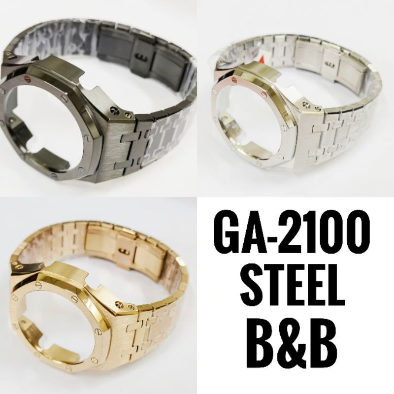CUSTOM FIT GA-2100 สแตนเลส BEZEL.ฟรีเครื่องมือ