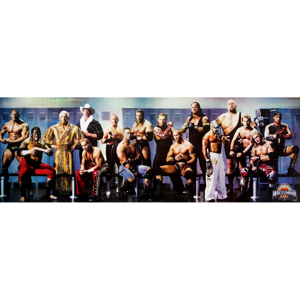 โปสเตอร์ นักมวยปล้ำ WrestleMania XXIV (2008) POSTER 13.6"x39.4” นิ้ว Photo Wrestler Wrestle Wrestling