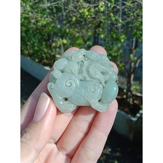 @จี้ปี่เซี้ยะเรียกทรัพย์แกะจากหยกพม่าแท้Jadeite type A