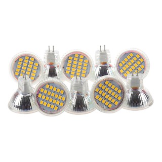 หลอดไฟสปอตไลท์ M 11 Gu4 Warm White 3528 SMD 24 LED 10 ชิ้น