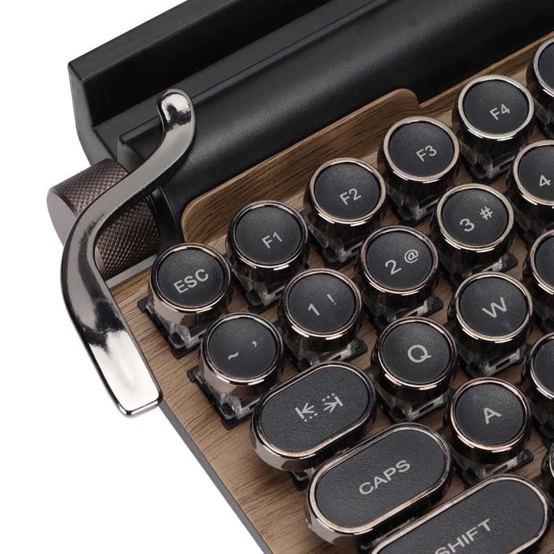 Retro Typewriter Keyboard Support Wireless Mechanical Keyboards 83 Keys Computer Keyboard Gamer