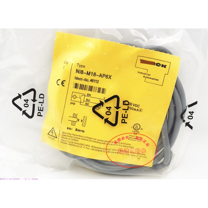 SZ ใหม่ NI8-M18-AP6X NI8-M18-AN6X NI8-M18-AD4X proximity switch sensor spotสินค้าเดิม