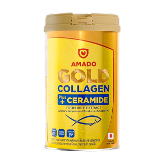 ใหม่ Amado Gold Collagen + Ceramide อมาโด้ โกลด์ พลัส เซราไมด์ [150 g.]