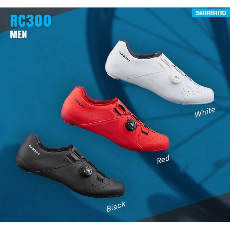 ลดราคาครับ รองเท้าปั่นจักรยานเสือหมอบ SHIMANO RC3 RC300 สีแดง,สีขาว,สีดำ