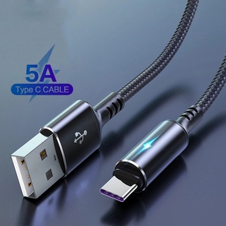 สายชาร์จ สายข้อมูล 5A Micro USB Type C ชาร์จเร็ว / สายชาร์จไนล่อนถัก เข้ากันได้กับโทรศัพท์ Android ทุกรุ่น