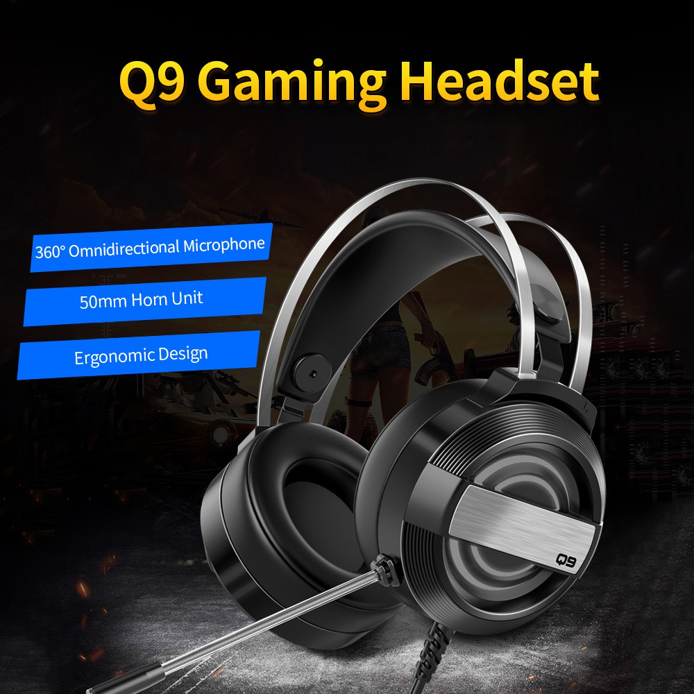 Q9 Gaming Headset 7.1 Channel Stereo Gaming Headset with 360° Noise