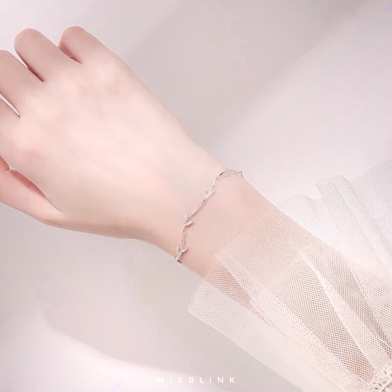 สร้อยข้อมือ เงินแท้ 92.5% ส่งฟรี EMS ♡ รุ่น Olive ♡ - ( #D16 )