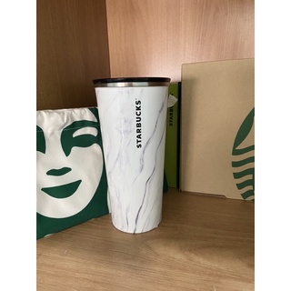 Starbucks แก้วน้ำสแตนเลส White Marble 16 oz.