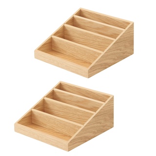 MUJI ชั้นวางไม้ อเนกประสงค์ มูจิ ทำจากแผ่นใยไม้อัด MDF และโอ๊ค วีเนียร์ 16.8 x ลึก 16.8 x สูง 8.4 เซนติเมตร ชุดละ 2 ชิ้น