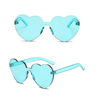 GAMT Rimless Sunglasses Love Heart Shape Colorful Lens Green เลนส์ HD คมชัด  ของแท้ พร้อมส่ง