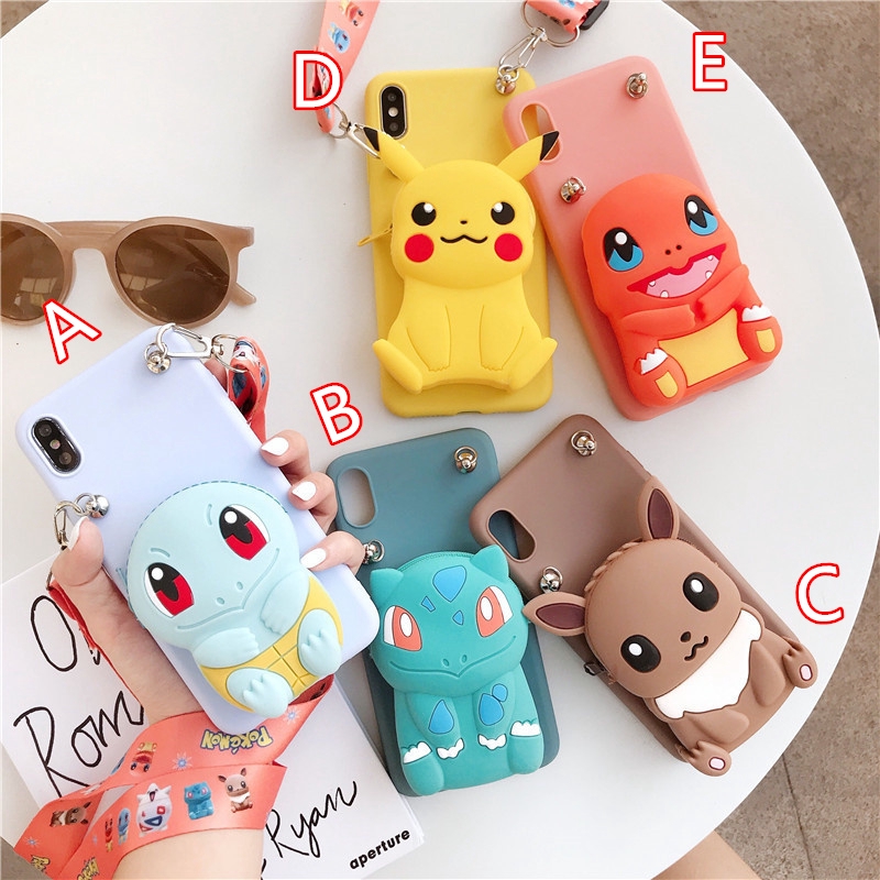 Huawei P10 P10plus P Ppro Plite P30 P30pro P30lite P40 P40pro Pokemon Coin Purse Phone Casing Huawei Case Back Cover Shopee Thailand