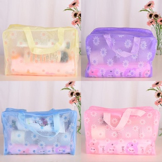 PVC Cosmetic Storage Bag Transparent Makeup Storage Bag Travel Squeeze Bag Bathroom Bag