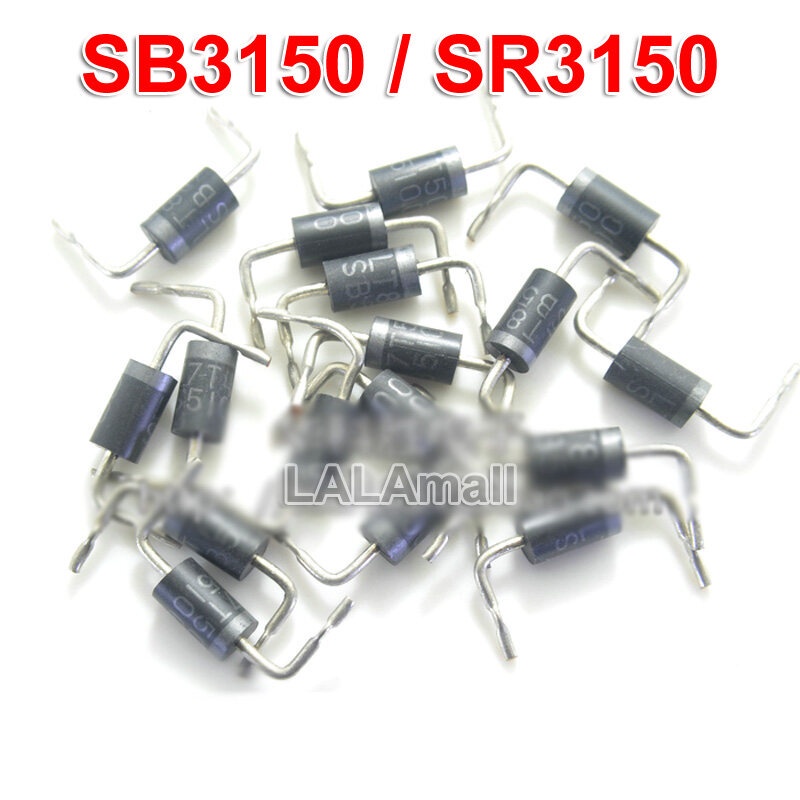 วงจรเรียงกระแสไดโอด SB3150 = SR3150 SR315 SB315 HBR3150 3A/150V 20 ชิ้น