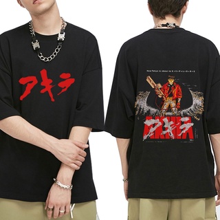 เสื้อยืดลําลอง ผ้าฝ้าย แขนสั้น พิมพ์ลายการ์ตูนญี่ปุ่น Akira สไตล์ฮิปฮอป สตรีท ฮาราจูกุ NB321GRE15096