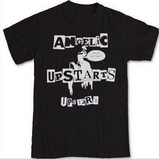 เสื้อยืดโอเวอร์ไซส์เสื้อยืด คอกลม พิมพ์ลาย Angelic Upstarts Rock Oi Band สไตล์โกธิค พังก์ร็อค ของขวัญฮาโลวีน สําหรับวัยก