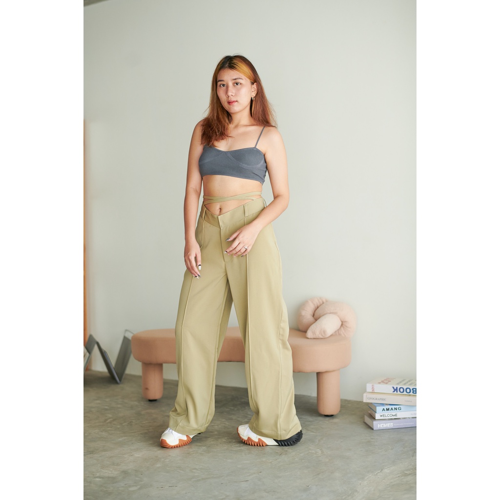 Summerry.official กางเกงขายาว Sassy : matcha