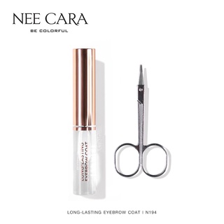 N194 Nee Cara Long-Lasting Eyebrow Coat นีคาร่า เจลเซ็ตทรงคิ้ว มาสคาร่าใส พร้อมกรรไกรแต่งคิ้ว