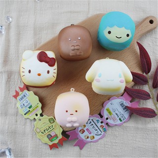 sanrio chigiri bread โมเดลตุ๊กตาบีบเล่นของเล่นสําหรับเด็ก