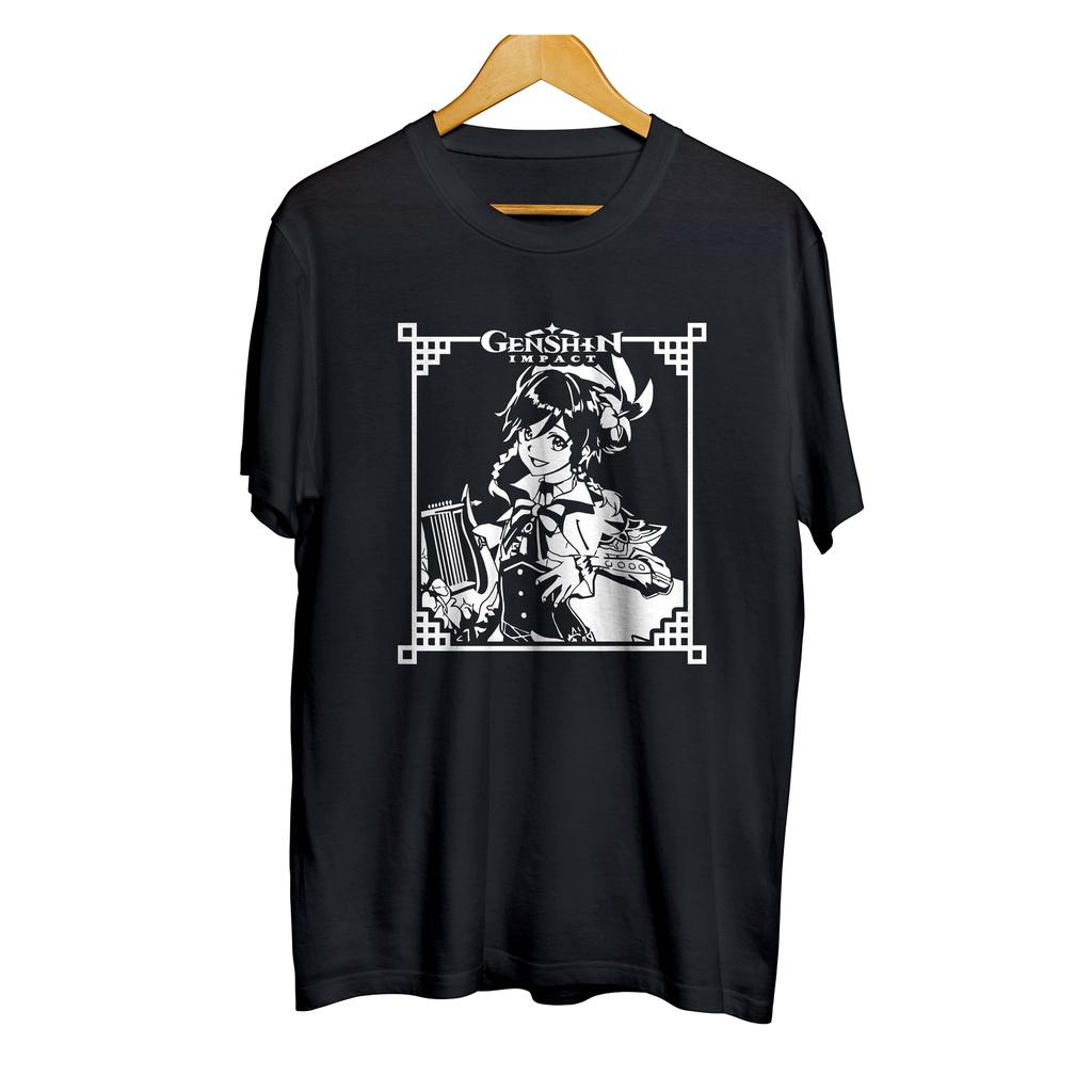 เสื้อยืดใหม่ 2022เสื้อยืดผ้าฝ้าย 100% พิมพ์ลายเกม VENTY mondstadt - GENSHIN IMPACT สไตล์ญี่ปุ่น ยุค 