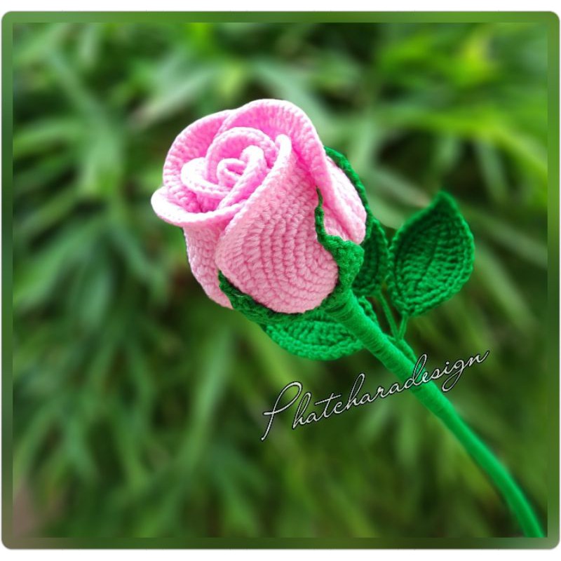 ดอกกุหลาบวาเลนไทน์🌹ดอกกุหลาบไหมพรม ดอกกุหลาบโครเชต์ ดอกกุหลาบวาเลนไทน์🌹💗พร้อมส่ง💗 - รูปที่ 6