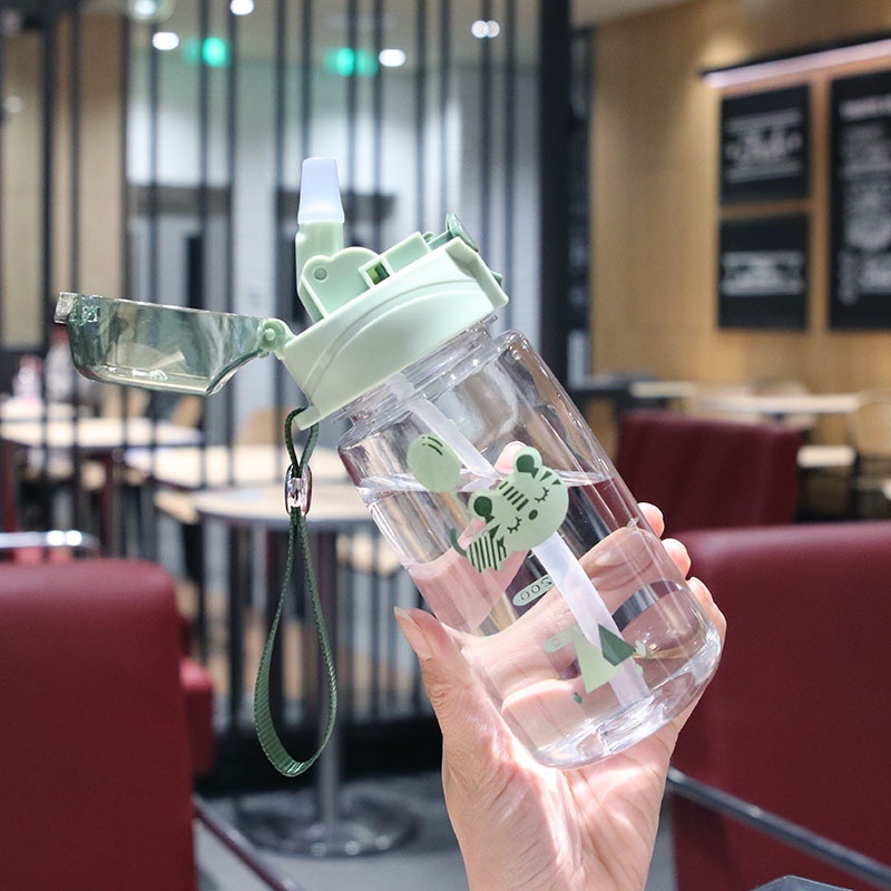 กระติกน้ำเด็ก พร้อมส่ง ขวดน้ำเด็กไปโรงเรียนมีหลอด วัสดุ Tritan Bpa Free Water Bottle for Kids 650ml ราคา ถูกที่สุด ดีลบีเคเค แกลเลอรีภาพที่ 6