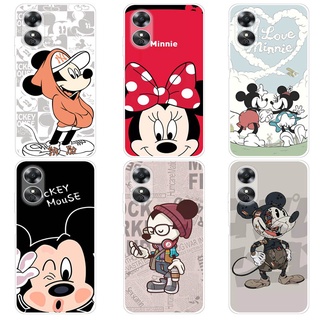 เคส ออปโป้ OPPO A17 Case การ์ตูน Mickey Minne Soft TPU เคสซิลิโคน โทรศัพท์มือถือ เคส